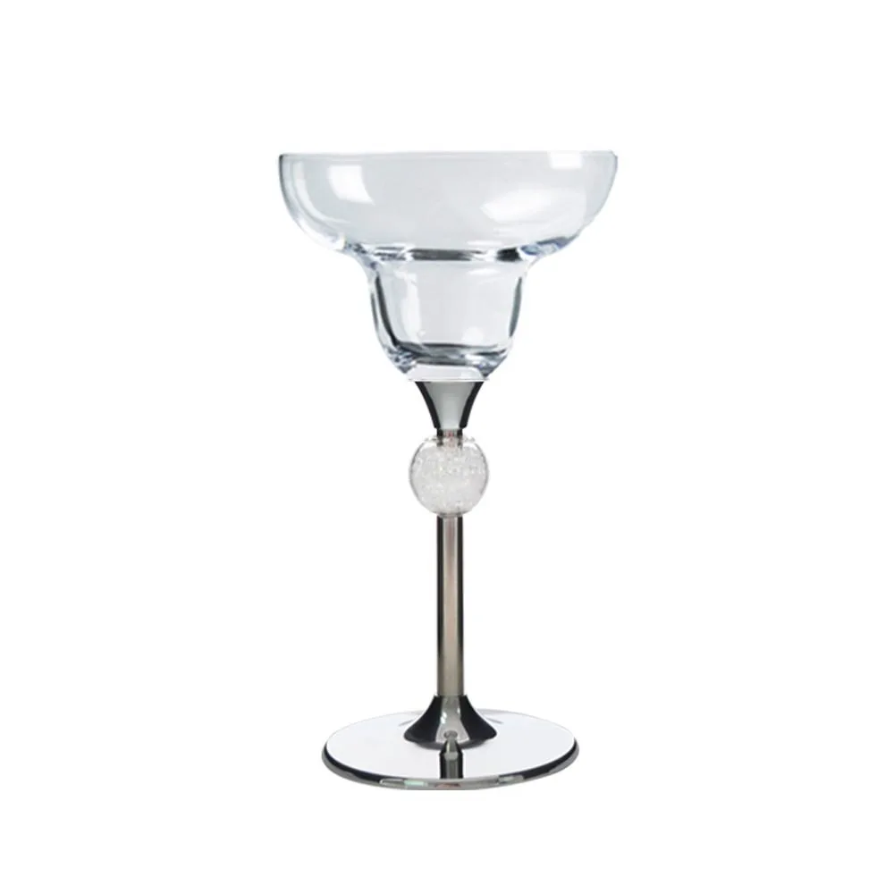 

Бокал для мартини с металлической основой, креативный хрустальный бокал для бара, ночного клуба, бокал для вина, бокал для Маргариты, оптовая продажа бокалов