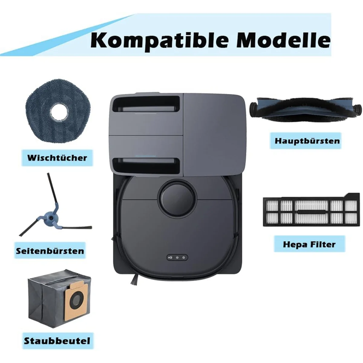 Для робота-пылесоса Eufy X10 Pro Omni основная боковая щетка фильтры НЕРА Швабра