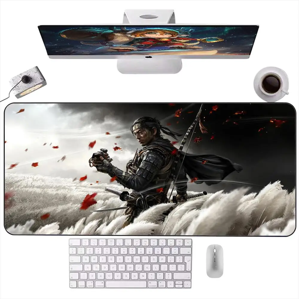 

Ghost of Tsushima Gaming Large Mouse Pad Notbook Gamer Large Keyboard Rubber Computer Carpet Desk Mat PC Gamer Offices Mousepad