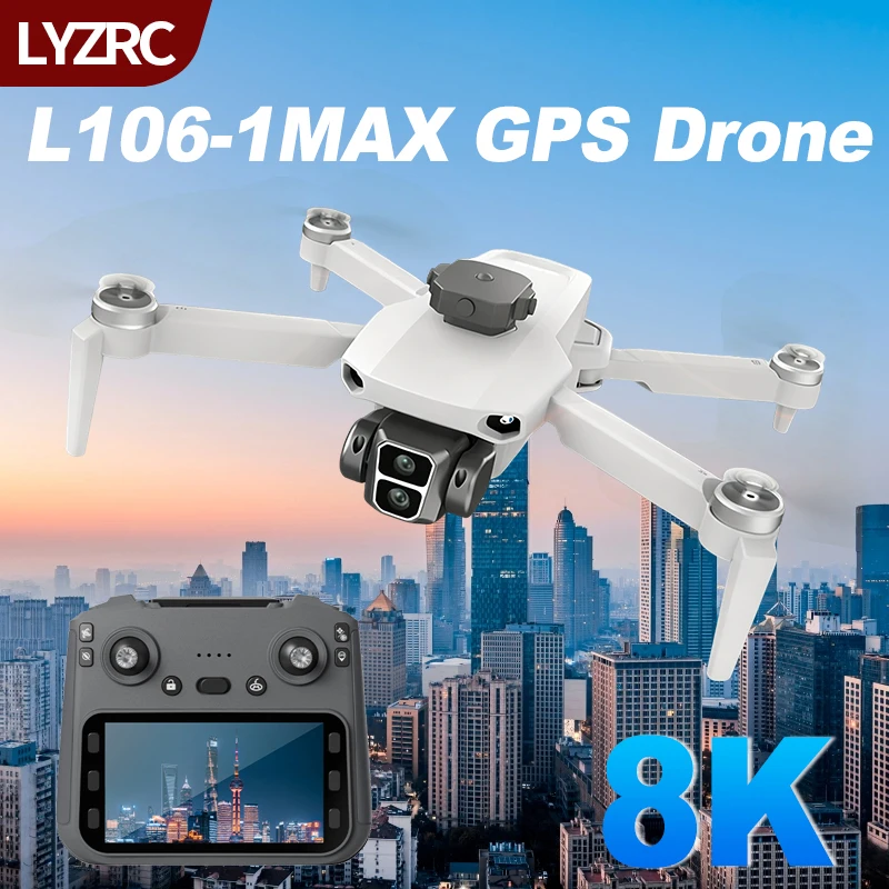 L106-1 MAX GPS Дрон 4k 8K HD Камера Предотвращение препятствий Аэрофотосъемка Бесщеточный двигатель Складной большой экран Радиоуправляемый квадрокоптер (art.: 3920d2ee1a2cc) - 3920d2ee1a2cc
