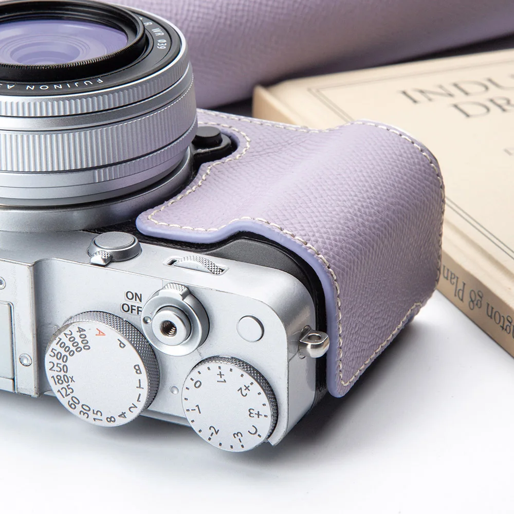 Фото Для Fujifilm Fuji X-E5 XE5 Чехол ручной работы из натуральной кожи Защитный чехол X-E5 Получехол Винтажная кожаная сумка X E5 Сумка для камеры №4