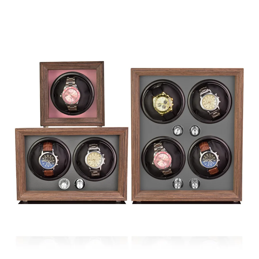 

Automatic Watch Winder Retro Wooden Mechanical Watch Shaker Silent Anti Magnetic Household Clocks Winding Storage Display Boxes