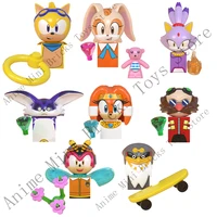 wm6087 anime bricks sonic amy rose ray storm shadow building blocks mini action educational toy figures kid gift