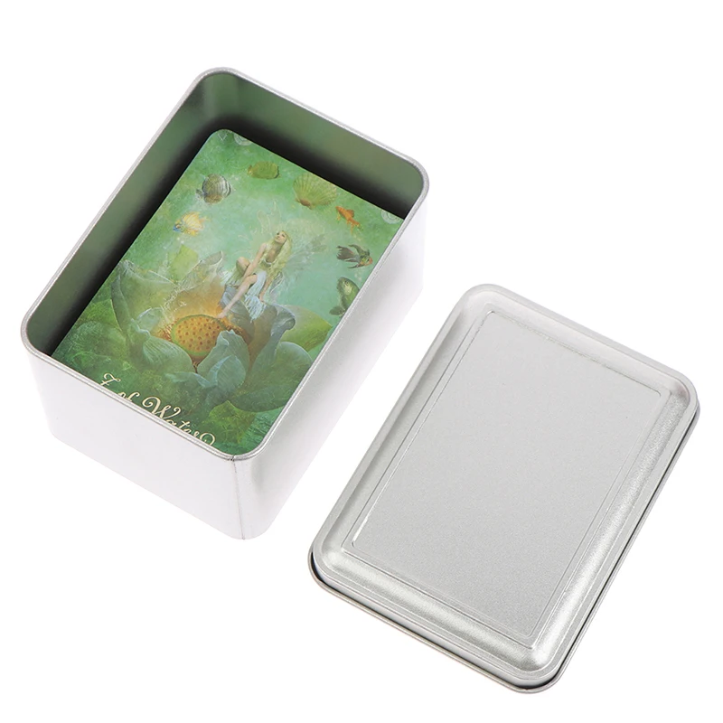 

110x80x65mm Tinplate Tarot Card Storage Box Game Card Collection Divination