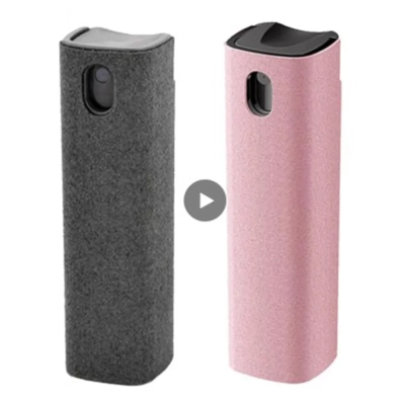 

2 In 1 Phone Screen Cleaner Spray Portable Tablet Mobile PC Screen Cleaner Microfiber Cloth Set Glass Cleaning Artifact Storage