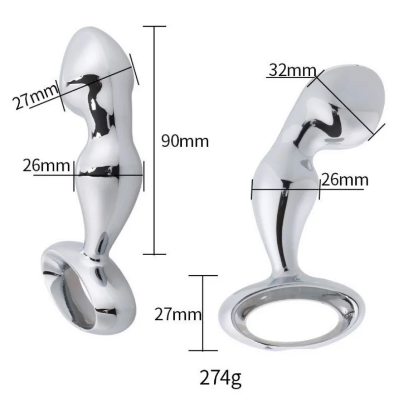 Анальная пробка для мужчин и женщин двойная забавная металлическая игр S &amp M