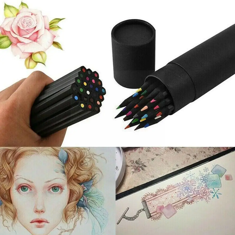 

Black Wood Color Pencil Set 24 Colors N1f4