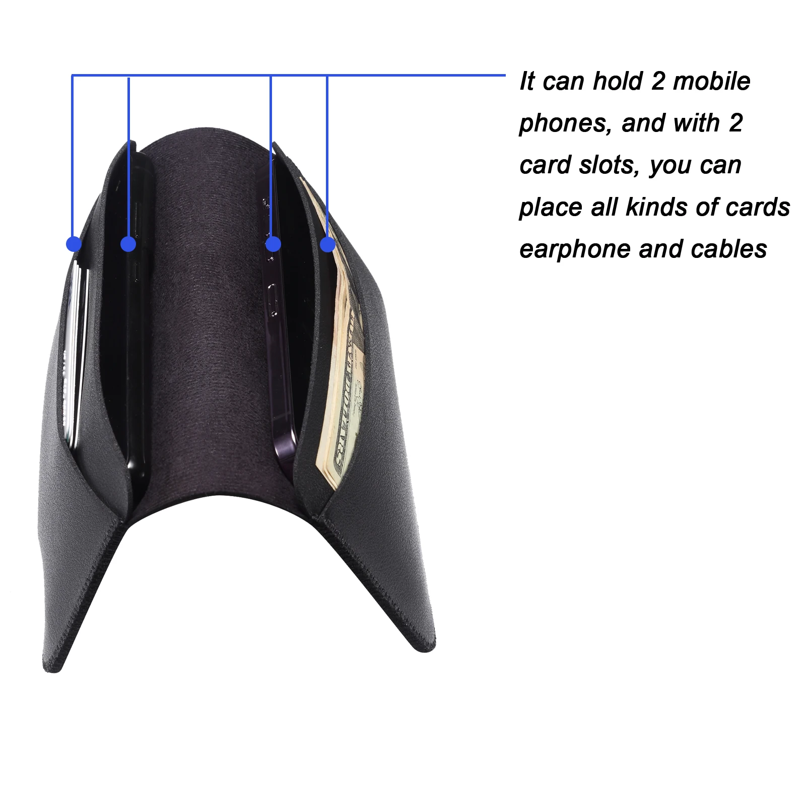 Универсальный двухслойный деловой чехол для телефона 4 7-6 9 дюймов iPhone Samsung Huawei Xiaomi