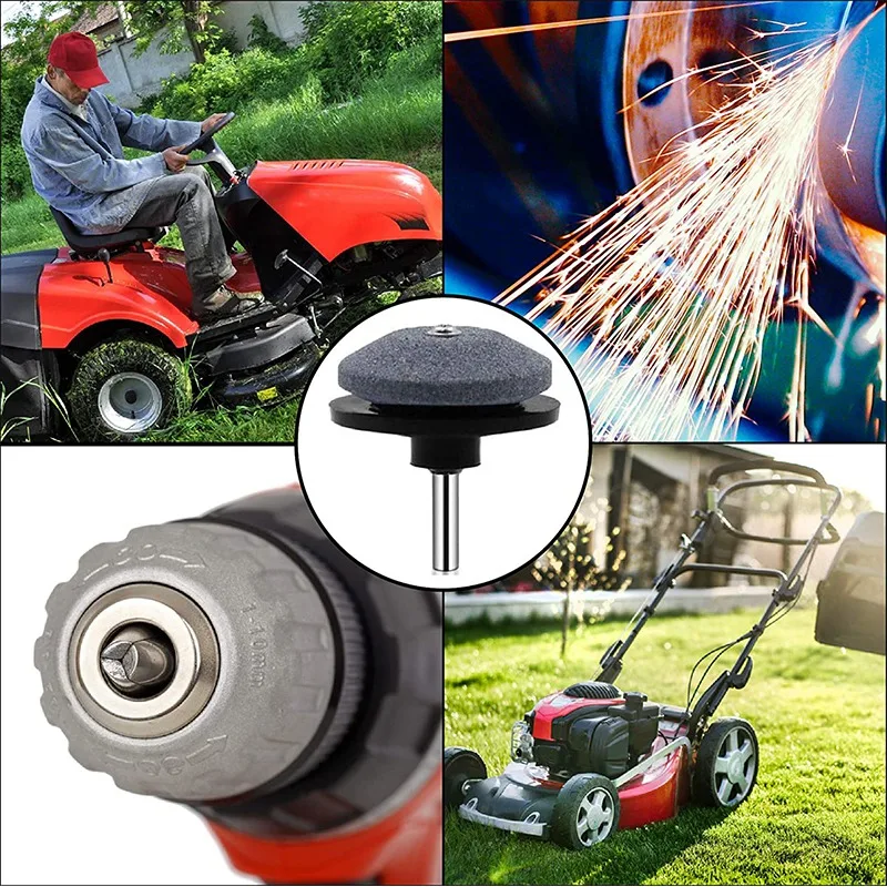 AffûTeur de Lame Tondeuse à Gazon 5 PièCes pour Perceuse Outil Pelouse