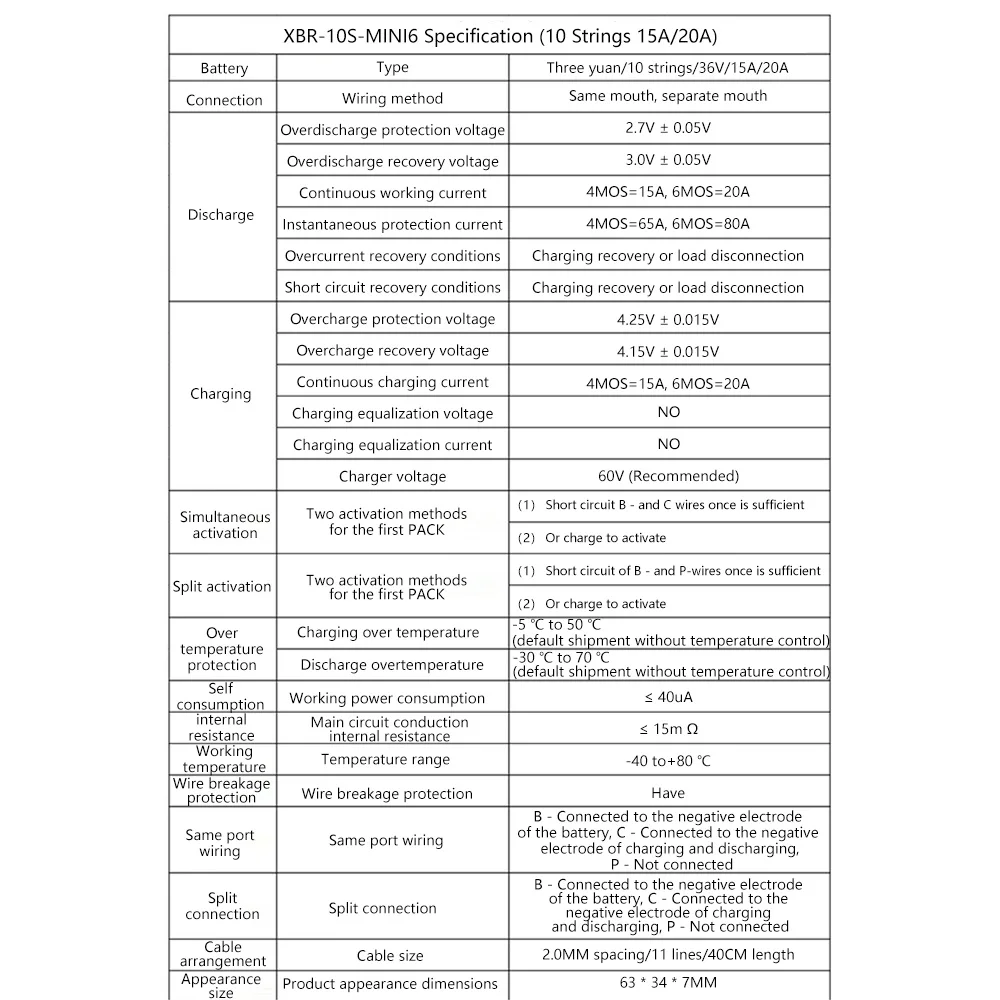 10S 36V 20A литиевый аккумулятор BMS Защитная плата для зарядки модуль активного