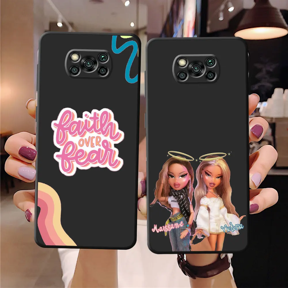 Фото Матовый чехол с милой куклой для Xiaomi Redmi K40 Pro A1 Plus K60e K50 Gaming K40S K50i K60 K50 Ultra K50 Pro K40, мягкий чехол из ТПУ №3