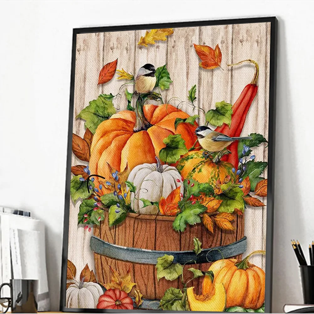 

Алмазная живопись 5D «сделай сам», Набор для вышивки крестиком с изображением листьев, пейзажа, мозаика, наклейки на стену