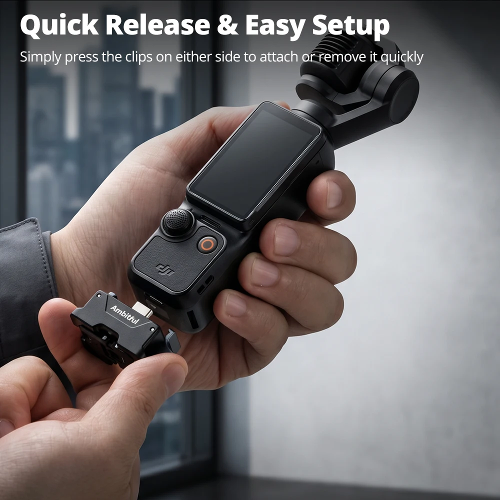 Фото Адаптер для зарядки Ambiful DP04 USB, портативный аксессуар для ручного стабилизатора камеры DJI Osmo Pocket 3/4 №5
