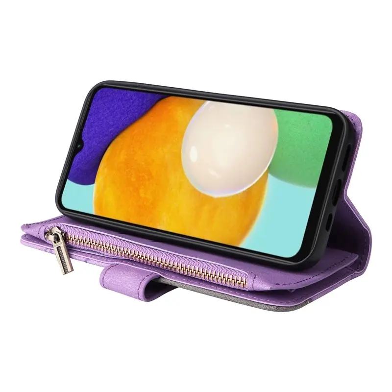 for SAMSUNG Galaxy A14 5G Wallet Phone Case, Premium PU  TPU Shockproof Folio Flip Stand Cover with Wrist Strap Card Slots Walle