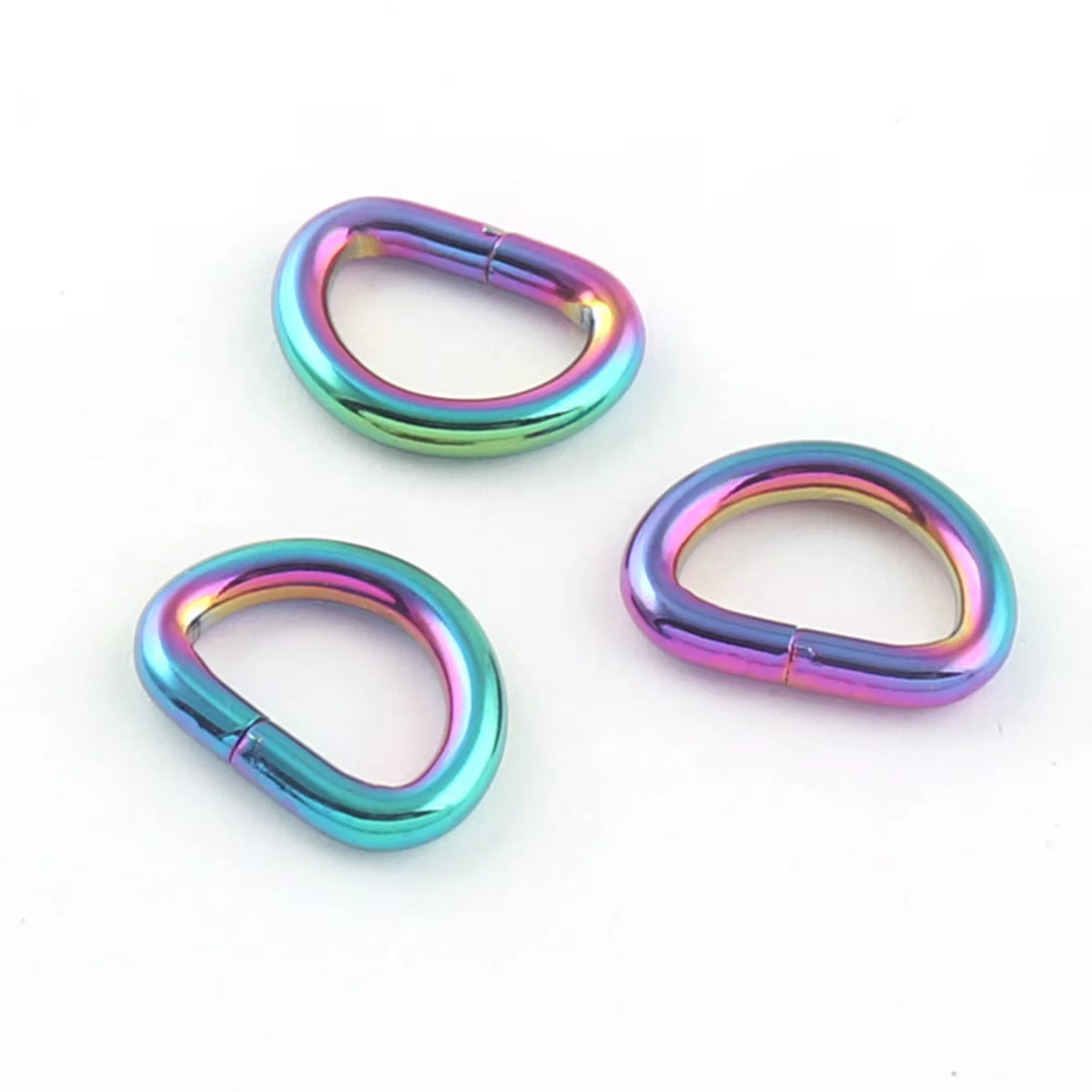 D-образные пряжки 1/2 дюйма (13 мм) радужные кольца сумка для сумочки ошейник собаки