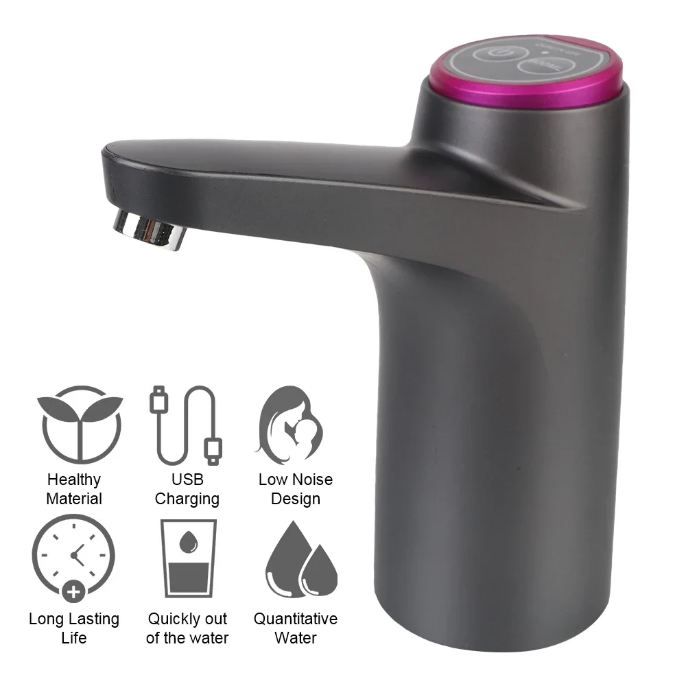 

Electric Water Pump USB Charging Gallon Bottle Drinking Switch Automatic Water Dispenser Button Dispenser Touch Control