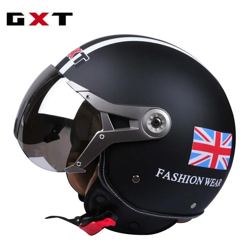 Винтажный мотоциклетный шлем 3/4 Casco Scooter Chopper Ретро шлемы с открытым лицом