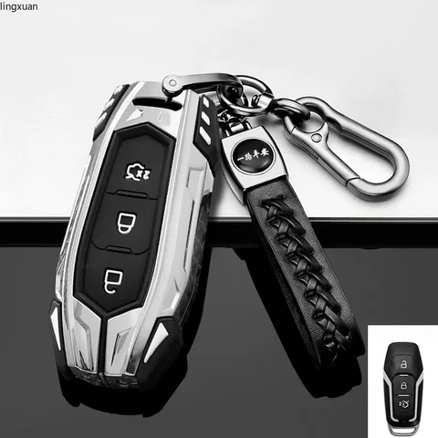 Для Ford Focus 4 ST Mondeo 5 MK5 Mustang F-150 Explorer Edge Fiesta Kuga MK3 4 Кожаный цинковый Автомобильный ключ