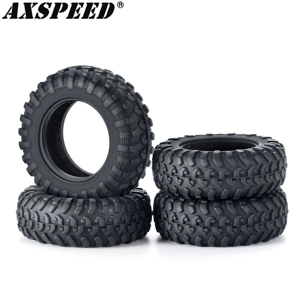 

Резиновые шины AXSPEED, 4 шт., 15x42 мм, для Kyosho Jimny 1/18 RC Crawler Car Wheels, шины, обновленные аксессуары