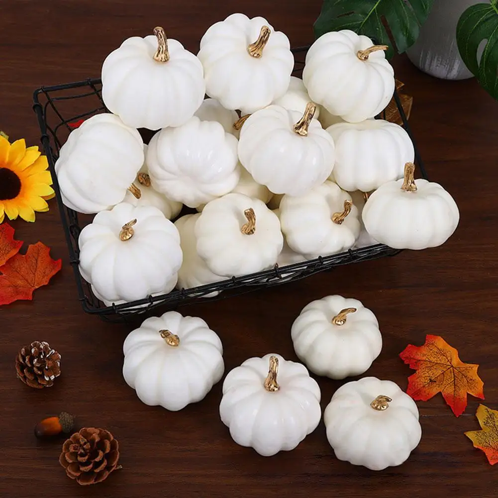 

Halloween Pumpkins Decor White Pumpkins For Autumn Fall Wedding Thanksgiving Table Decor Photography Z7G9