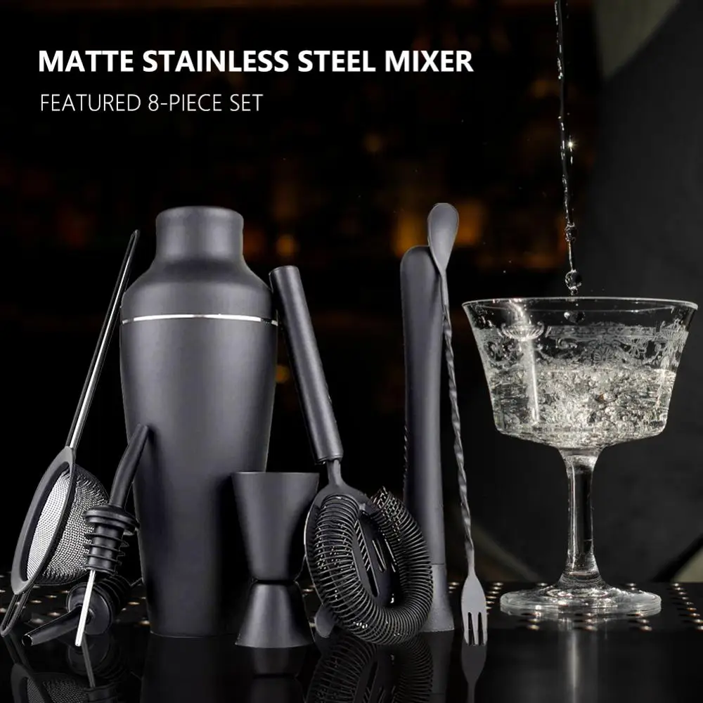 

Bar Tools Mixology Stylish Modern Sleek Craft Cocktails Standout Unique Barware Collection Black Stainless Steel Entertaining