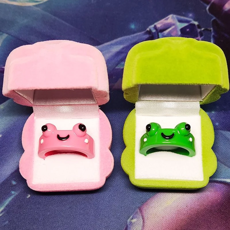 

Cute Frog Rings for Women Girls Funny Cartoon Animal Rings Aesthetic Jewelry Best Friends Friendship Ring Party Travel Gifts
