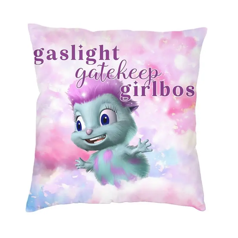 

Bibble Beliefs Cushion Cover 40x40 Home Decorative 3D Printing Cartoon Fantasy Girlboss Throw Pillow Case for Sofa Double Side