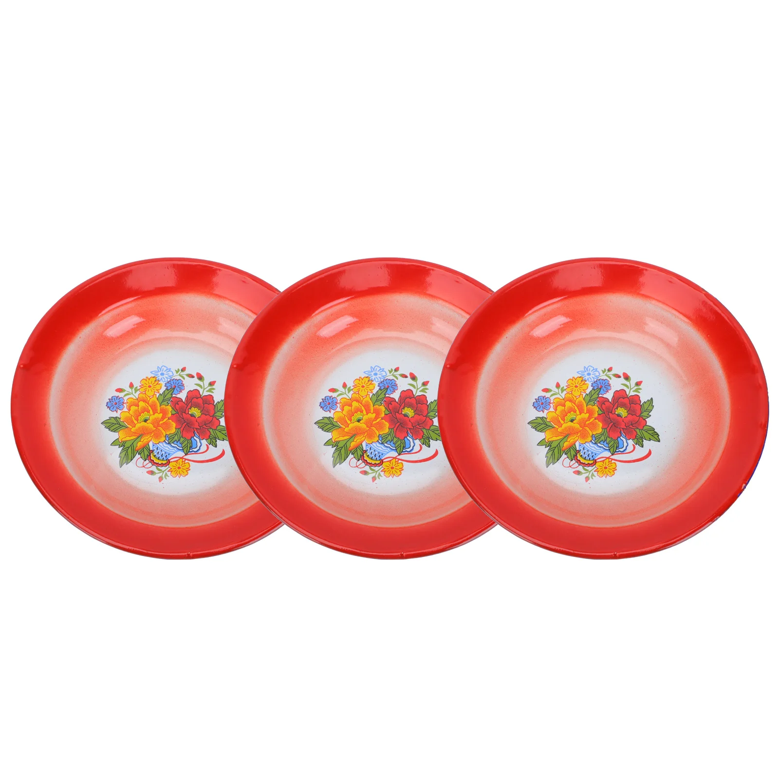 

Enamel Plate Plates Serving Enamelware Tray Dinner Dish Basin Fruit Platter Vintage Bowl Bowls Round Salad Metal Dessert Retro