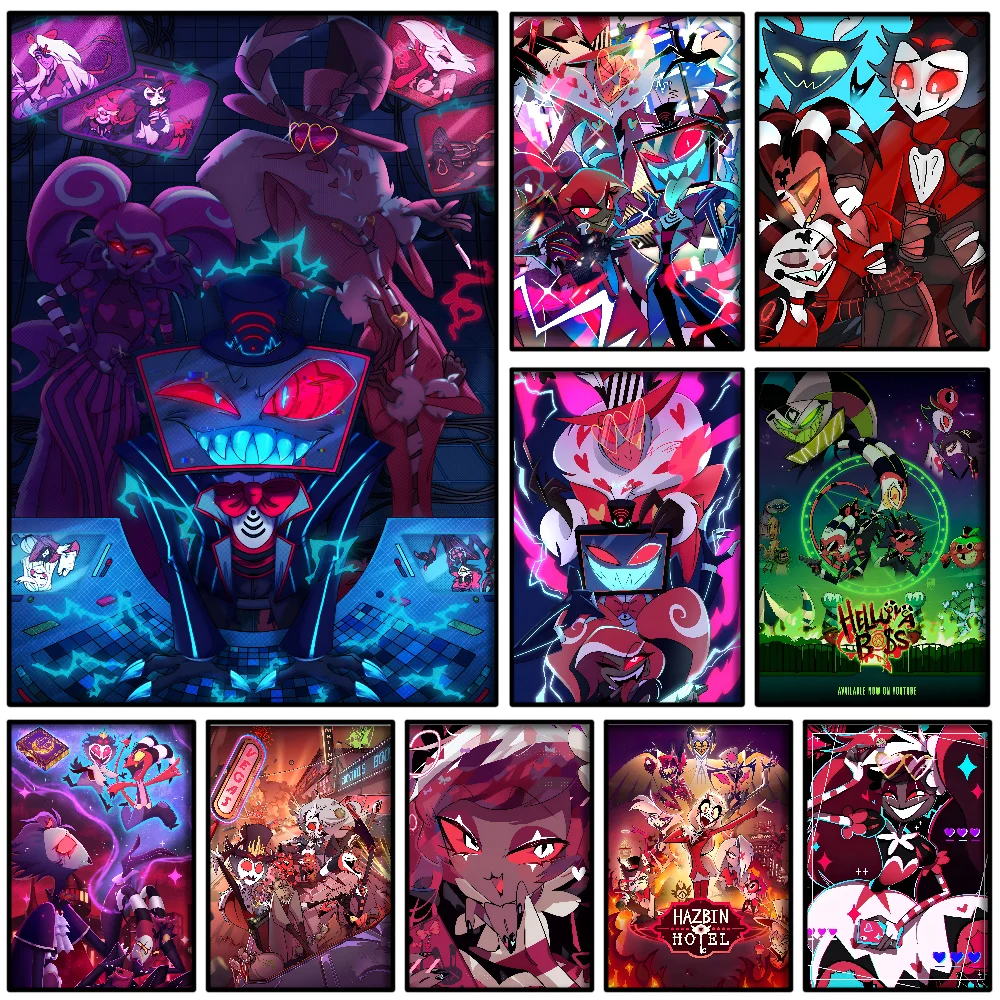 Cartoon H-Helluva Boss Terror Poster Paper Print Home Living Room Bedroom Entrance Bar Restaurant Cafe Art Painting Decoration