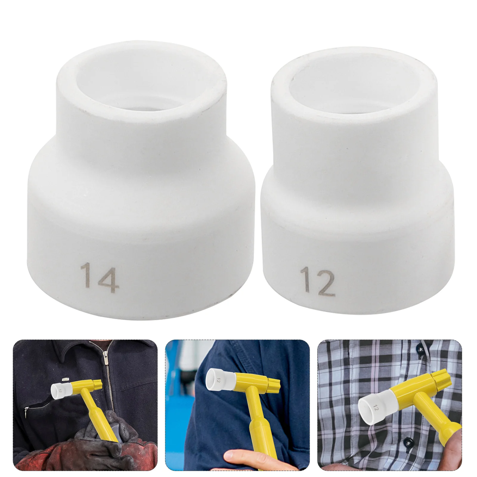 

2pcs Tig Cup Replacement Ceramic Shield Cup For Welding Torch Tig Torch Kit