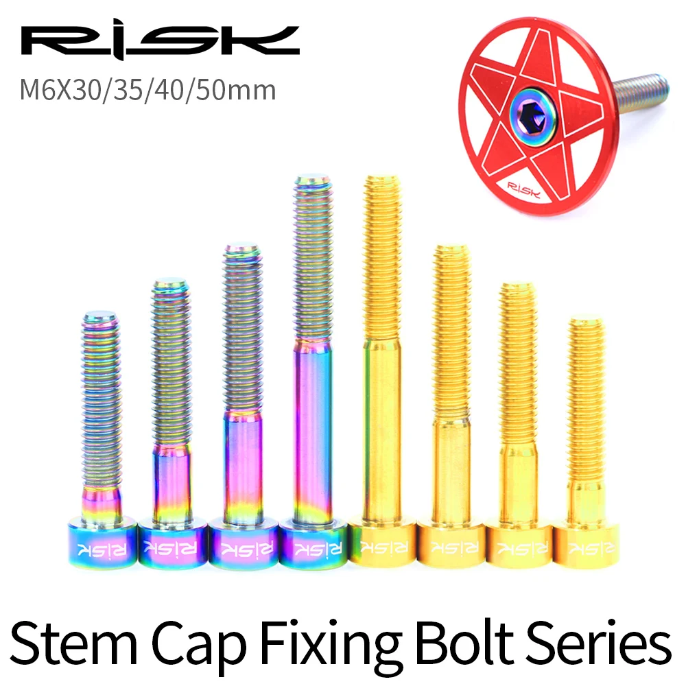 

Risk Bicycle M6x30/35/40mm Bowl Set Cover Titanium Alloy Handle Vertical Cover Screw Extended Disc Brake Clamp Oil Disc Fixing S
