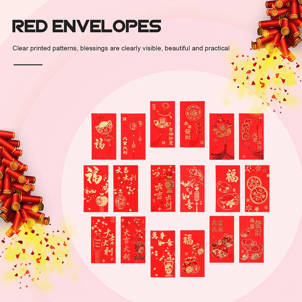 

New Year Red Envelope Cartoon Spring Festival Gift Lucky Chinese Envelopes 2023