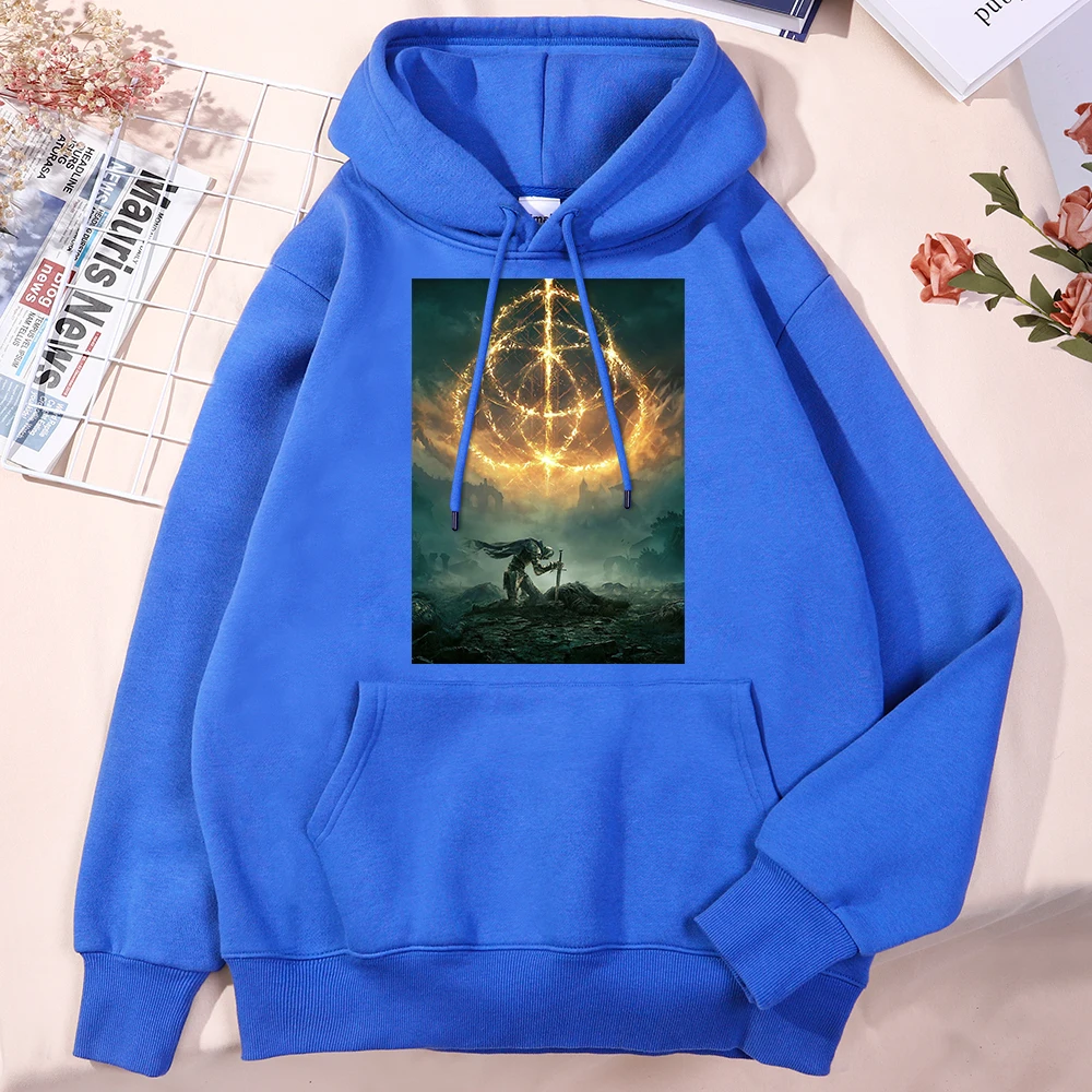 

Толстовка Elden мужская с принтом кольца, простые мягкие Пуловеры в стиле Харадзюку, трендовая одежда с веревкой, мужские пуловеры