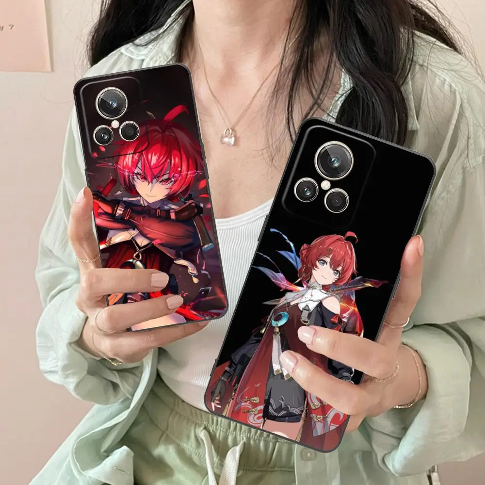 Фото Чехол для телефона Wuthering Waves Danjin для Realme 15 14 13 12 11 10 9 Pro Plus T i Lite 5G, мягкий противоударный чехол из ТПУ №2