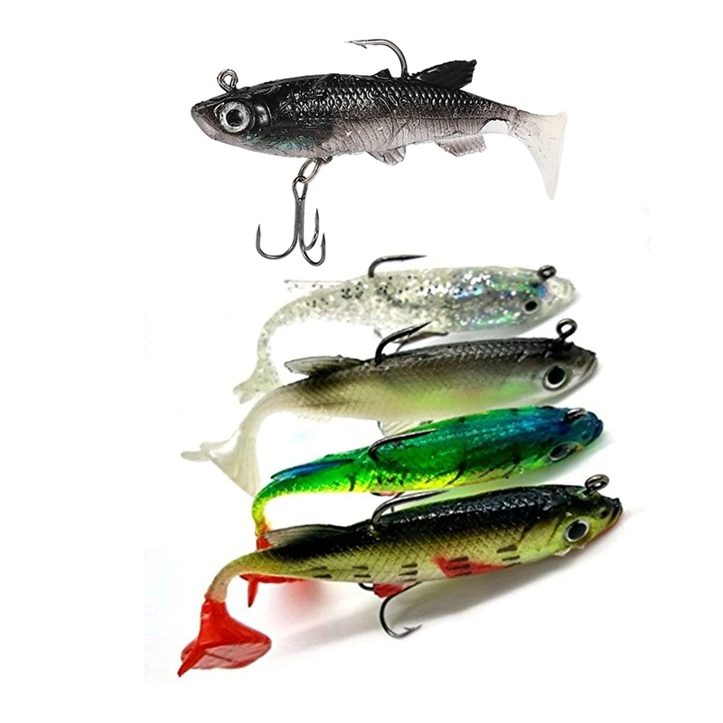 

5Pcs/Lot Soft Lure 8Cm 14G Wobblers Artificial Bait Fishing Lures & 4Pcs Arrive 8Cm 14G Soft Bait