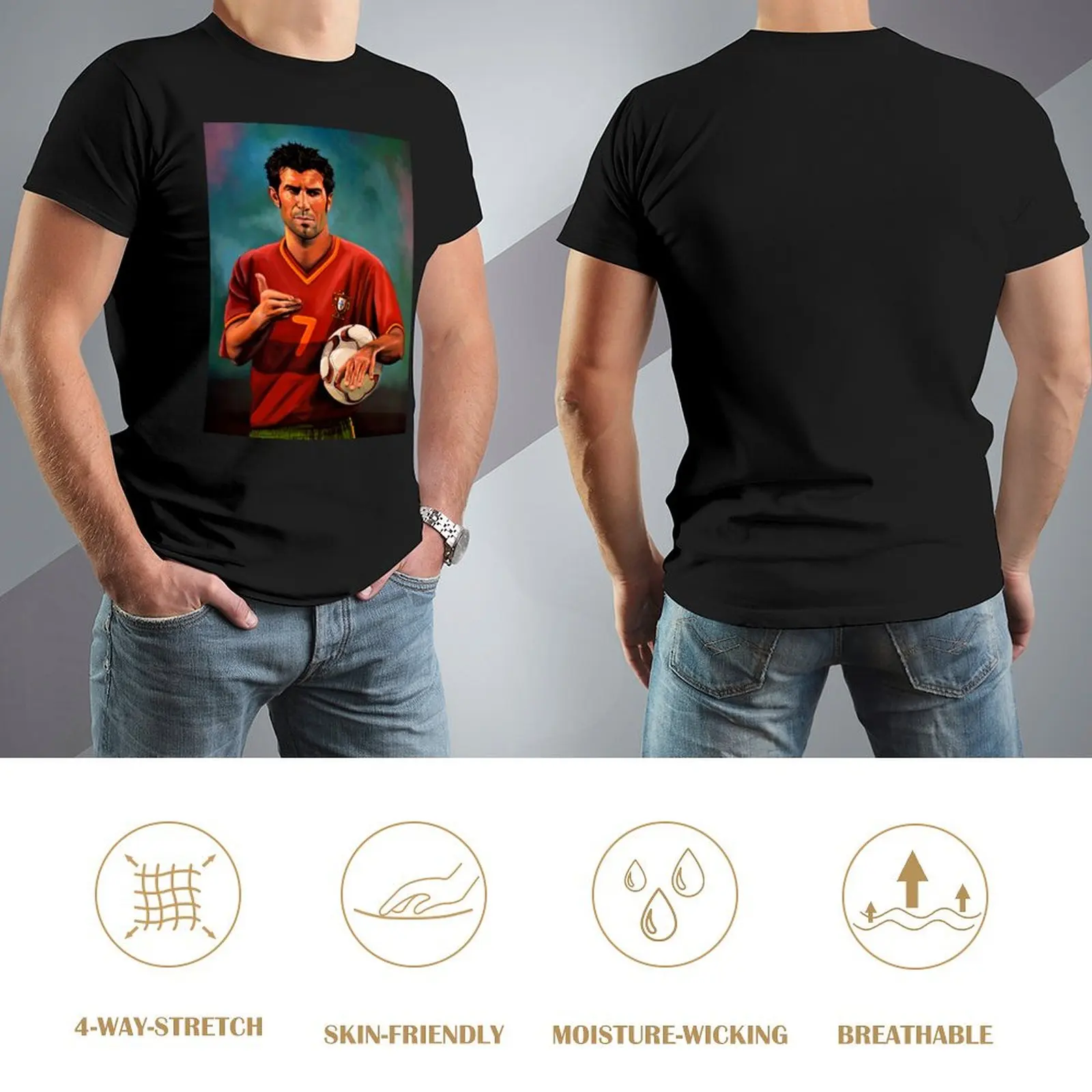 Футболка Luis Figo Painting баскетбольные футболки с рисунком простые мужские