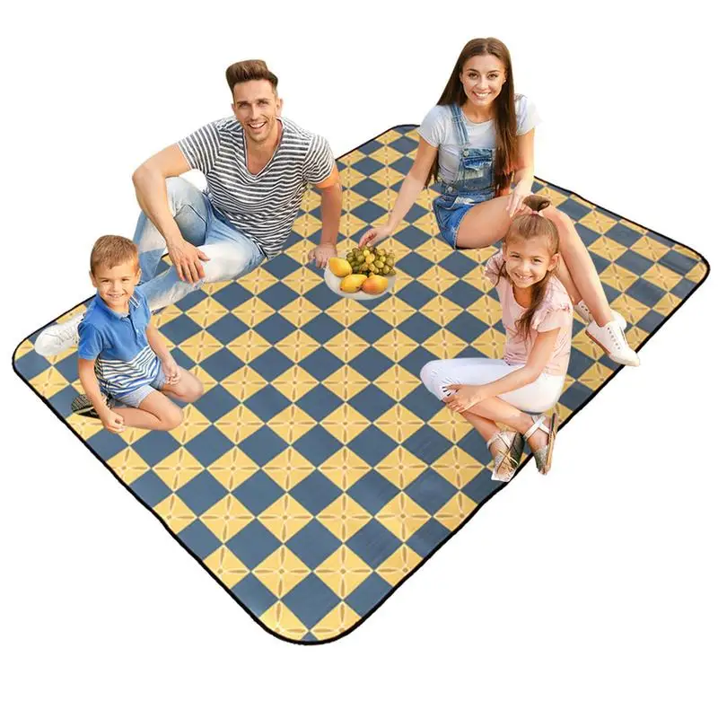 

Beach Blanket Sandproof Folk-custom Picnic Mat Waterproof Blanket Large Sand Free Beach Mat For Travel Camping Hiking