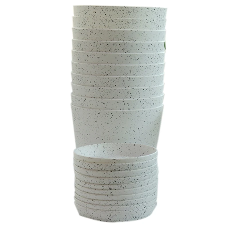 

Pots For Plants, 10Pcs 5.5 Inch Plastic Planters With Multiple Drainage Holes And Tray - Plant Pots For All Home Garden