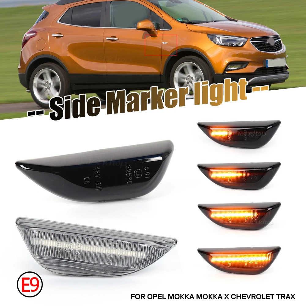 Фото 2 шт. дымовой указатель поворота, боковой повторитель, лампа для Opel Mokka X 2012-2020 для Chevrolet Trax 2013 ~ 2019 для Buick Encore 13-20 №5
