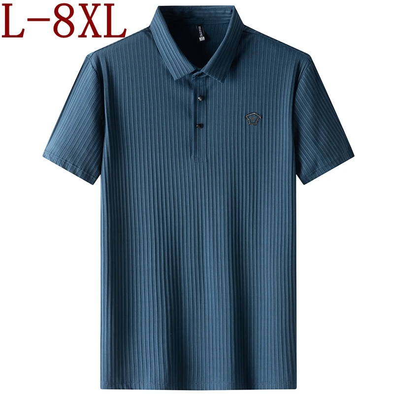 Рубашка-поло мужская из шелка и хлопка деловая Повседневная Свободная