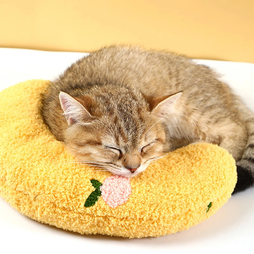 Soft Pet Cat Pillow Bed Protect Cervical Spine U Shape Pillow for Cats House Bed Comfortable Accessories for Kitten Pet Products