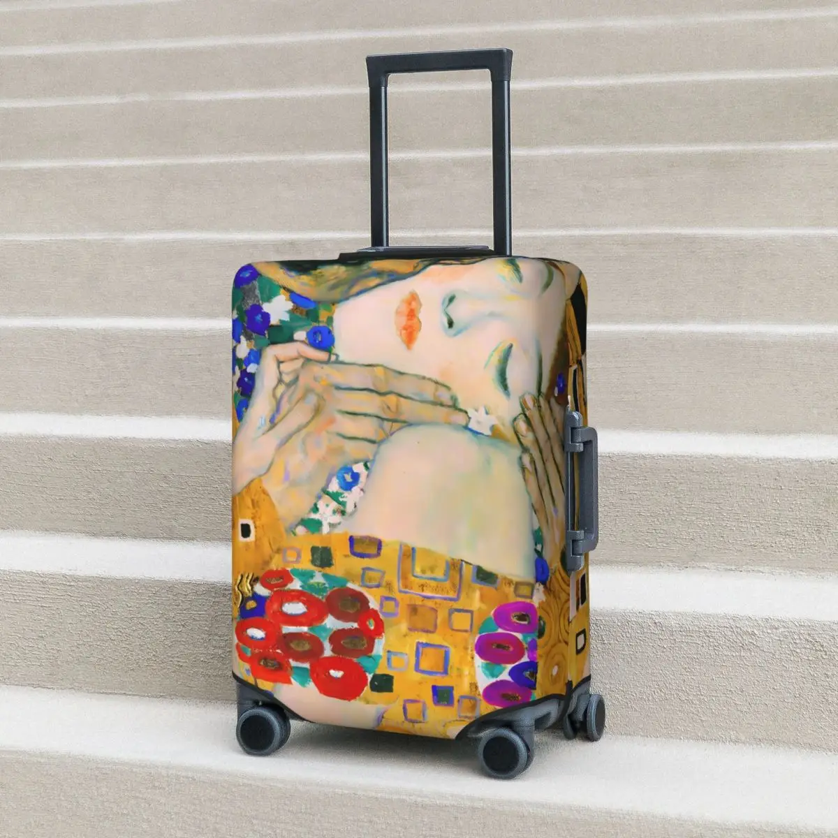 

Gustav Klimt Suitcase Cover The Kiss Business Protector Flight Practical Luggage Case