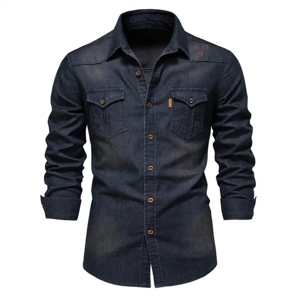 

Top Trendy Turn-down Collar Buttons Shirt Spring Summer Button Down Shirt Slim Fit for Party