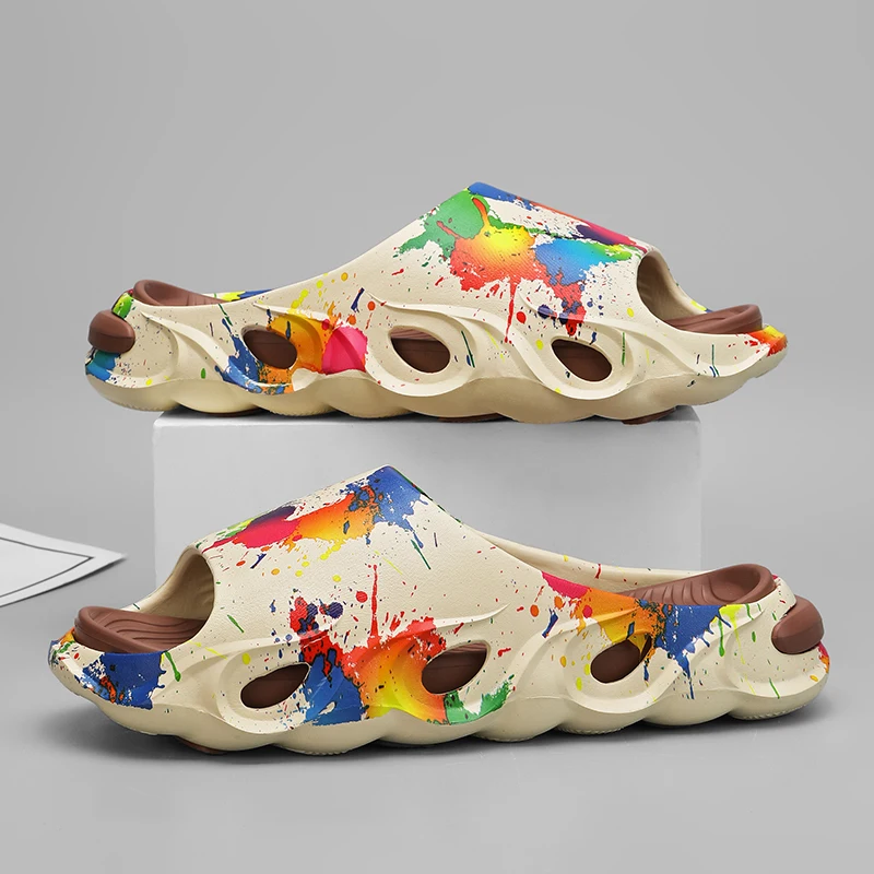 Летние тапочки для отдыха Нескользящие пляжные шлепанцы дома и ванной сланцы