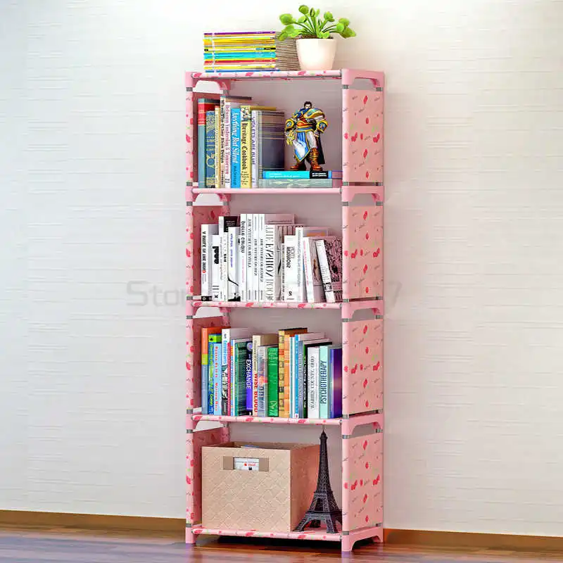 

Household simple Storage shelves Multi-layer large-capacity organizer shelf Fashion printing Standing coat rack