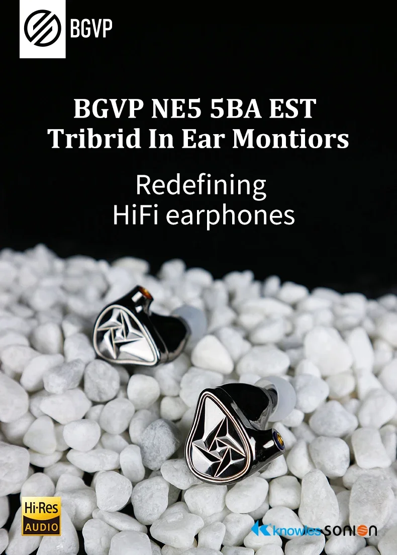 Электростатические сбалансированные арматуры BGVP NE5 2ES + 2BA DD Динамический драйвер