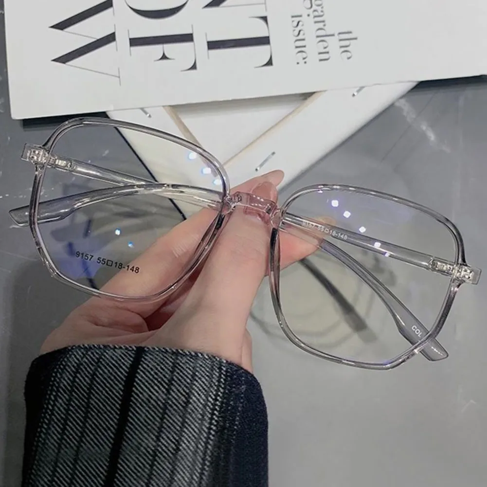 

Anti-blue Unisex Eyewear Plastic Frame Retro Designer Plain Glasses Comfortable Classic Large Frame For Men Women Vintage LL@17