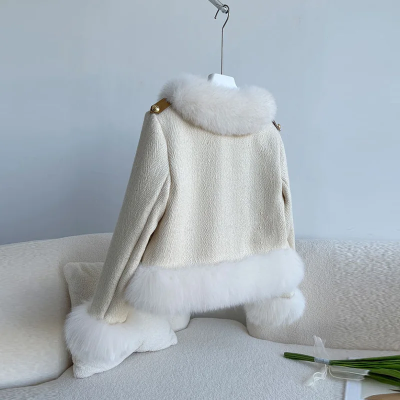 Fur Coat Women's 2022 Autumn Winter New Temperament Ladies Imitation Fox Fur Thickened Warm Plush Fashion Coats Female LT21