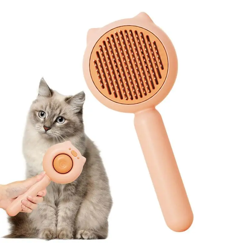 

Dog Brush For Shedding Self-Cleaning Slicker Pets Grooming Tool With Release Button Shedding And Dematting Undercoat Rake Comb