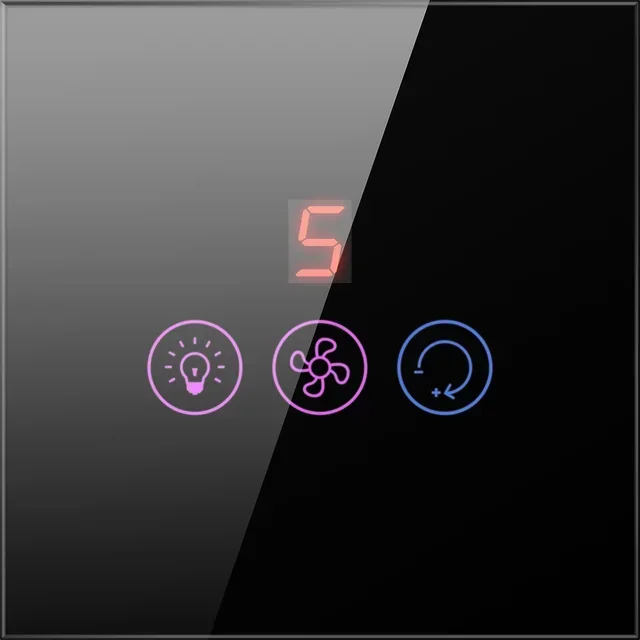 

Shawader WiFi Tuya умный настенный светильник ЕС и США переключатель вентилятора контроллер лампы сенсорная стеклянная панель беспроводной пульт дистанционного управления Alexa Google Home